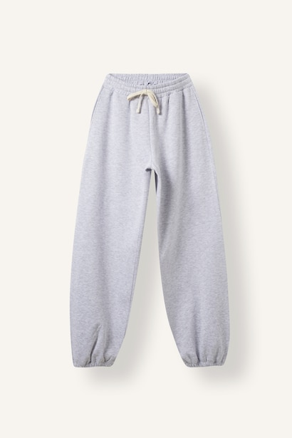 Loose Fit Thick Sweatshirt Fabric Trousers