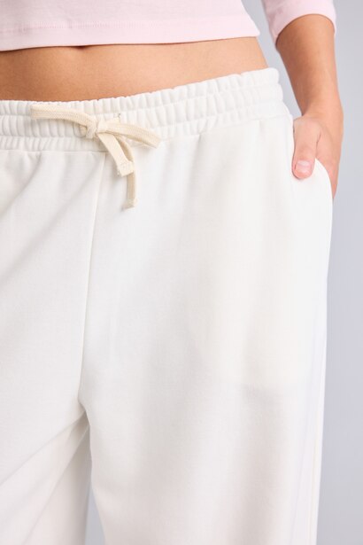 Loose Fit Thick Sweatshirt Fabric Trousers