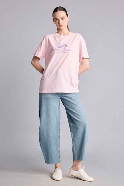 Oversize Crew Neck Printed T-Shirt