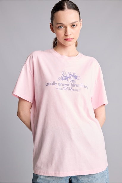 Oversize Crew Neck Printed T-Shirt