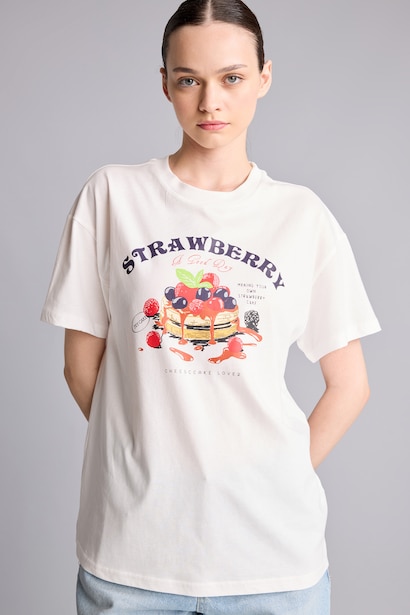 Oversize Crew Neck Printed T-shirt