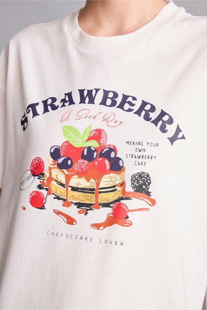 Oversize Crew Neck Printed T-shirt