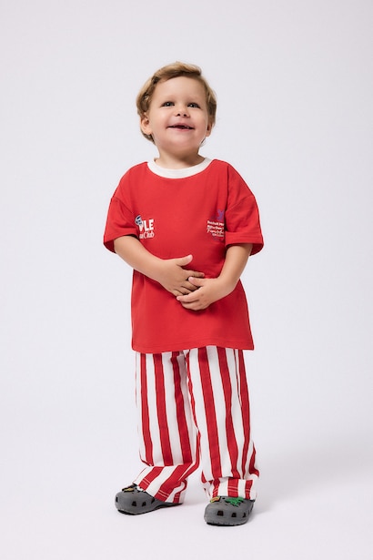 Regular Fit Striped Normal Waist Trousers