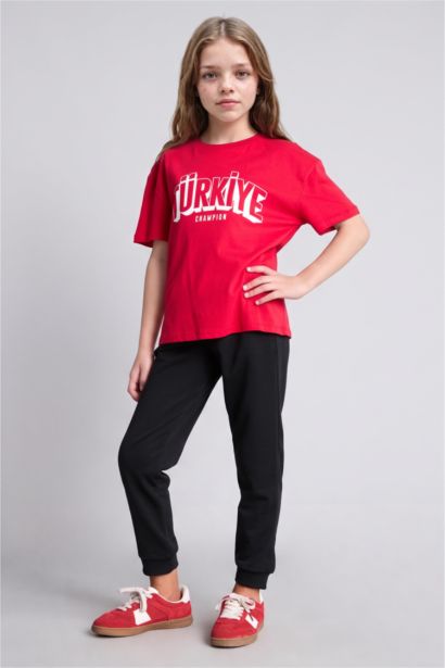 Regular Fit Slogan Short Sleeve T-Shirt