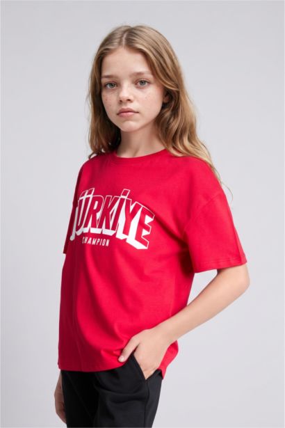 Regular Fit Slogan Short Sleeve T-Shirt