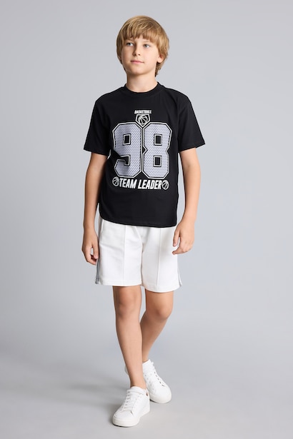 Baskılı Overshirt Tişört Erkek Çocuk