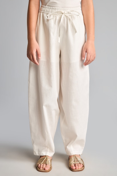 Geniş Paça Poplin Pantolon Kız Çocuk