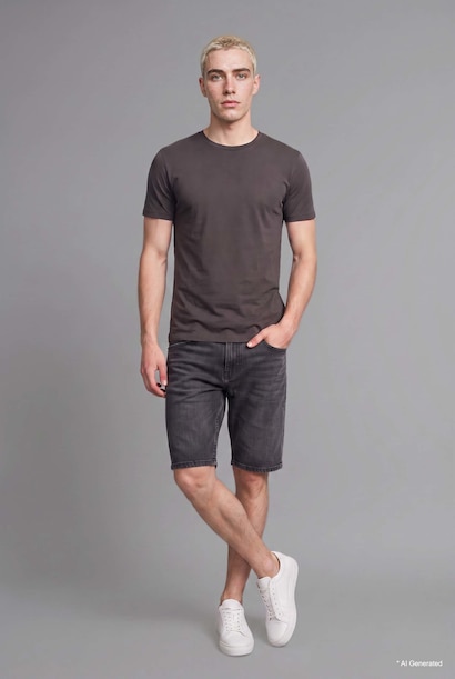 Regular Fit Denim Bermuda Shorts