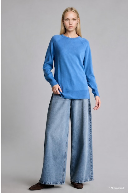 Ultra Yumuşak Relaxed Fit Basıc Kazak