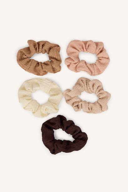 Kadın 5'li Scrunchie Saç Tokası