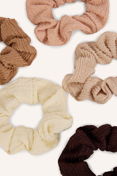 Kadın 5'li Scrunchie Saç Tokası