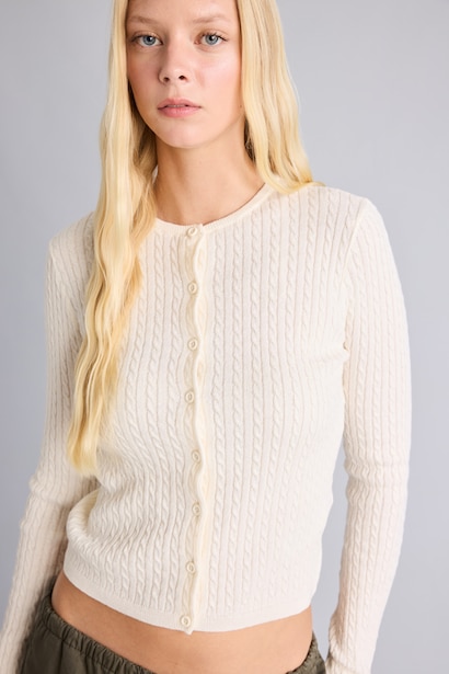Regular Fit Fitilli Basic Hırka