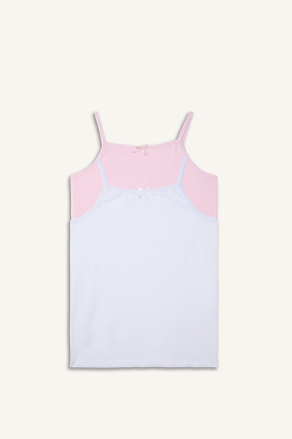 Girl 2-Piece 100% Cotton Strappy Tank Top Set