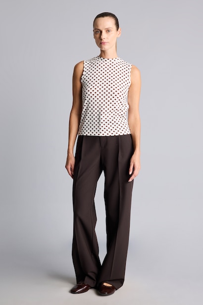 Puantiyeli Slim Fit Dik Yaka Basic Atlet
