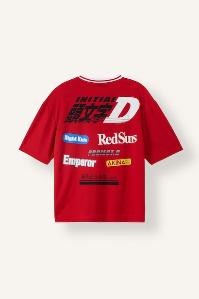 Initial D Boxy Fit Çoklu Baskılı Tişört