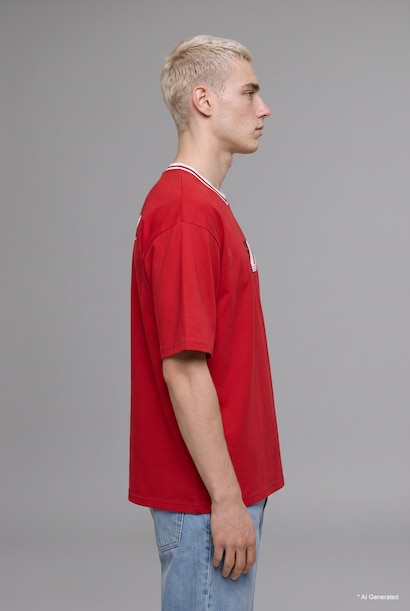 Initial D Boxy Fit Striped T-Shirt