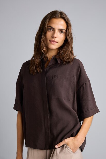 Overshirt Fit Kısa Kollu Gömlek