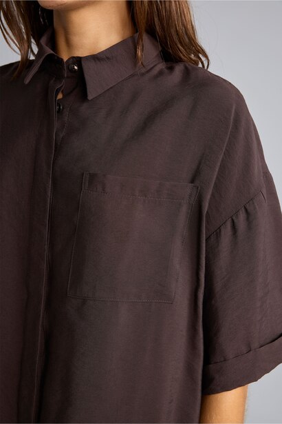 Overshirt Fit Kısa Kollu Gömlek