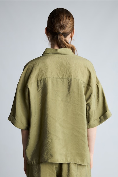 Overshirt Fit Modal Single Pocket Short Sleeve Shirt