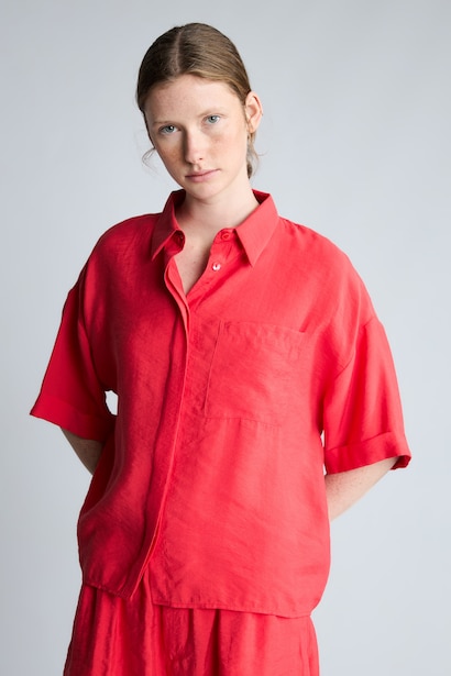 Overshirt Fit Kısa Kollu Gömlek