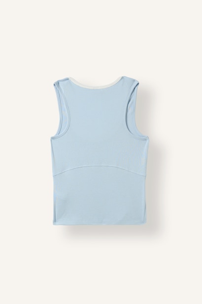 Katmanlı Yaka Ribana Crop Basic Atlet