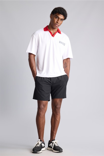 Boxy Fit Short Sleeve Polo T-Shirt