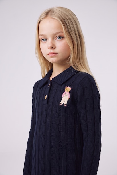 Embroidered Long Sleeve Dress