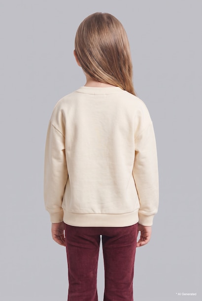 Ayıcıklı Kalın Sweatshirt Kız Bebek