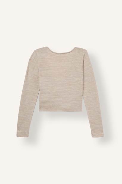 Fitted Kruvaze Bağlamalı Basic Tişört