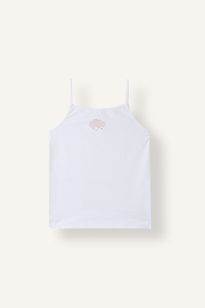 Girl 2 piece Regular Fit Printed Tank Top