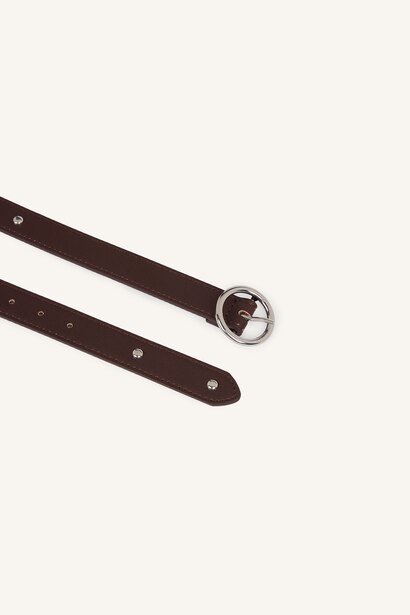 Woman Square Clasp Faux Leather