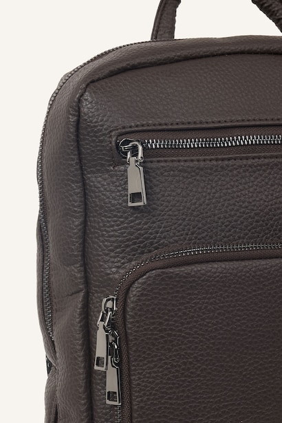Faux Leather Backpack