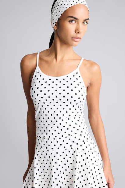 Slim Fit Puantiyeli Crop Atlet