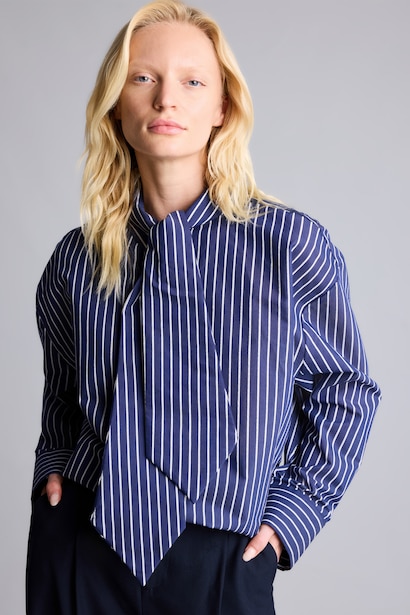 Oversize Fit Poplin Long Sleeve Shirt