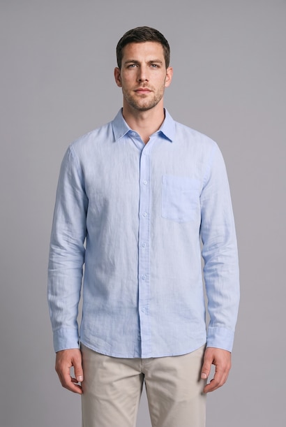 Regular Fit Linen Long Sleeve Shirt
