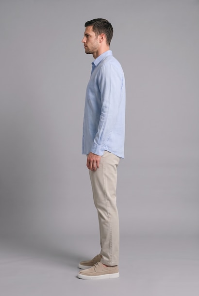 Regular Fit Linen Long Sleeve Shirt
