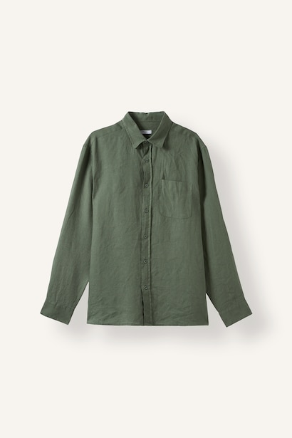 Regular Fit Linen Long Sleeve Shirt