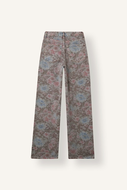 Straight Fit Çiçekli Pantolon