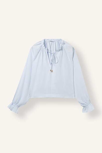 Regular Fit Basic Marocain Blouse