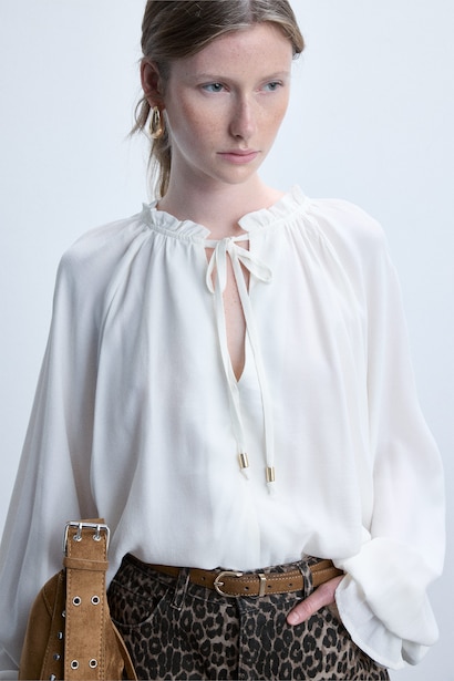 Regular Fit Long Sleeve Blouse