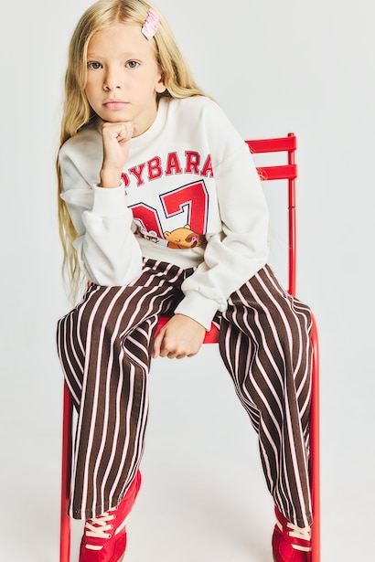 Capybara Baskılı Sweatshirt Kız Çocuk
