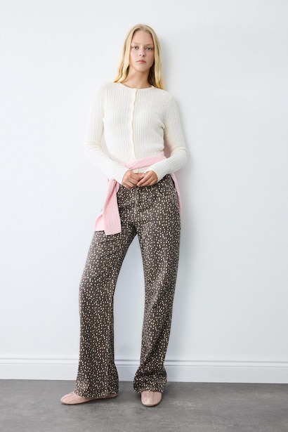 Normal Waist Straight Fit Trousers