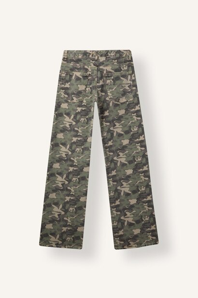 Kamuflaj Desenli Straight Fit Pantolon