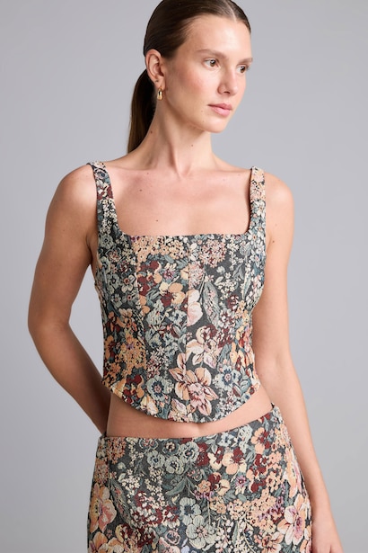 Floral Sleeveless Blouse