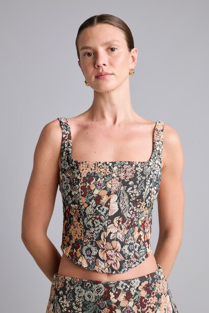 Floral Sleeveless Blouse