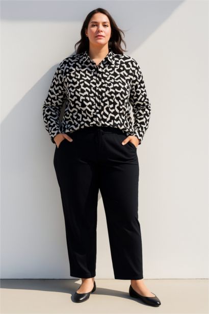 Regular Fit Shirt Collar Printed Long Sleeve Shirt