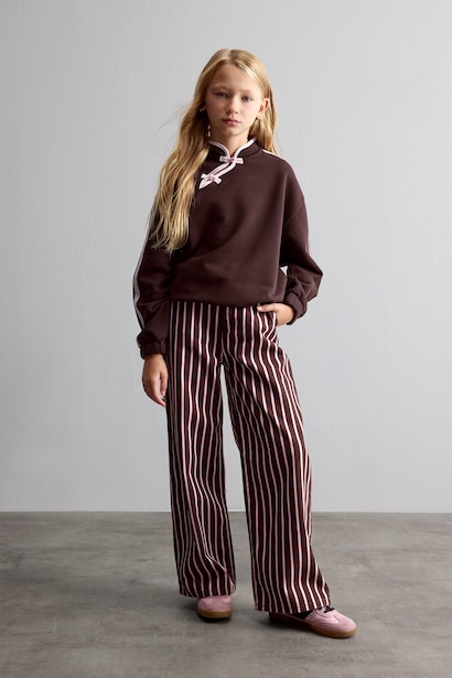 Girl Fashion Fit Stripe Detail Sweatshirt