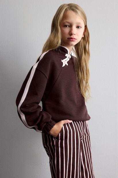 Girl Fashion Fit Stripe Detail Sweatshirt