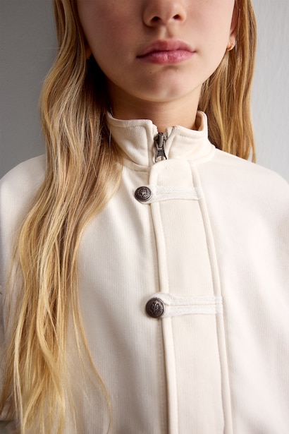 Boxy Fit Dog Collar Cardigan