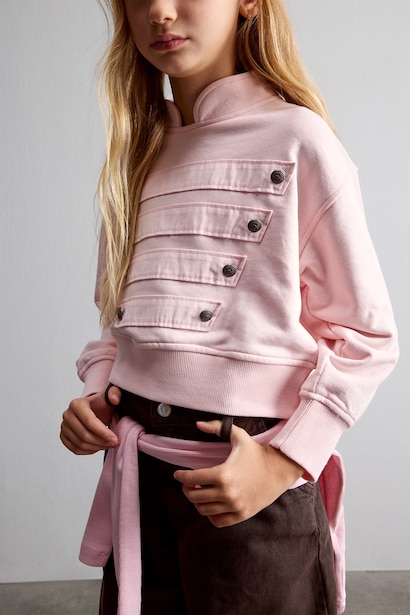 Boxy Fit Dog Collar Sweatshirt